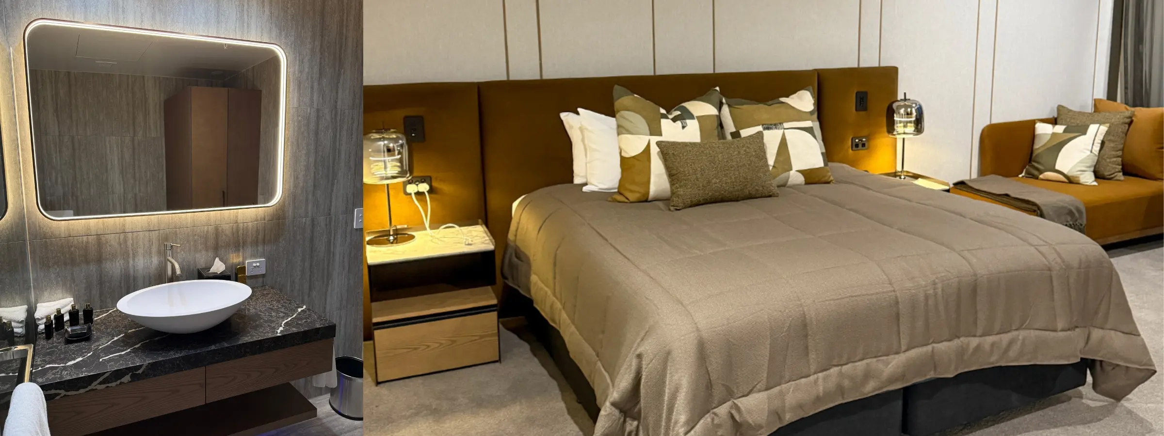 Distinction Hotel Room and Bathroom