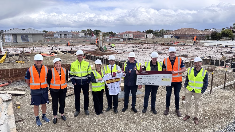 Hawthorne Care Village Rugby Southland Donation Check